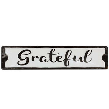Grateful Black and White Street Sign - The Fox Decor
